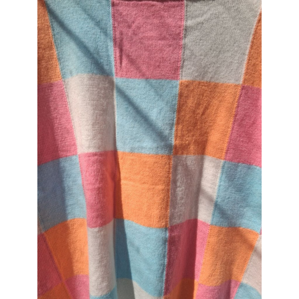 🌸 BiBi XL Multi-color Pastel Patchwork Floral Crew Neck Sleevless Sweater NWT - Picture 7 of 13